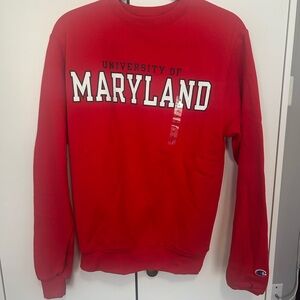 Champion University of Maryland Red Crewneck Sweater